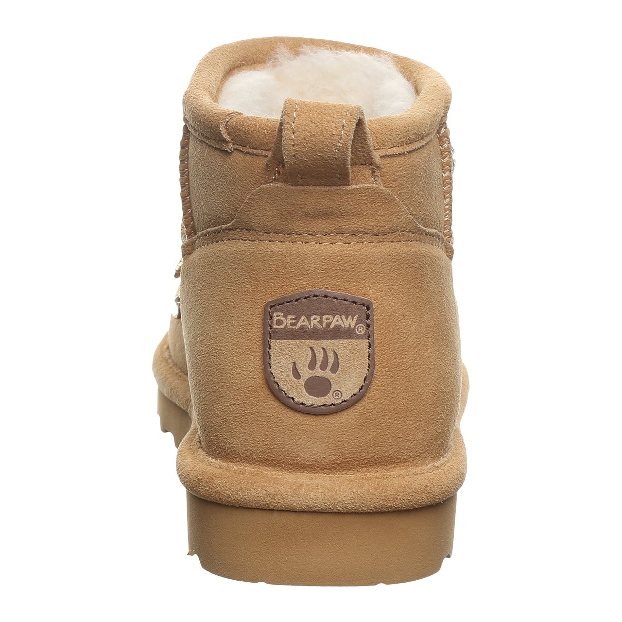 Bearpaw Shorty Nova Women's Pull-On Ankle Boots - Iced Coffee - back view