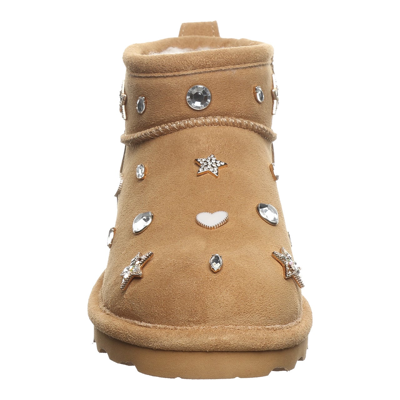 Bearpaw Shorty Nova Women's Pull-On Ankle Boots - Iced Coffee - front view
