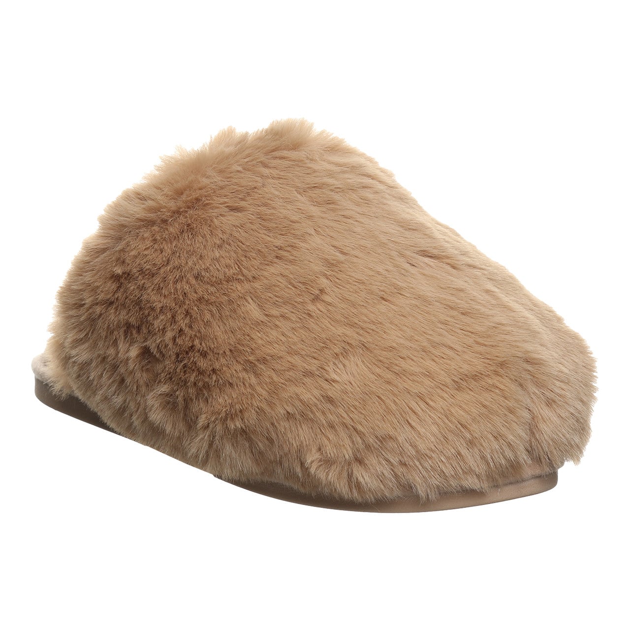 Bearpaw Silkie Women's Plush Faux Fur Slippers - Tan - angle main