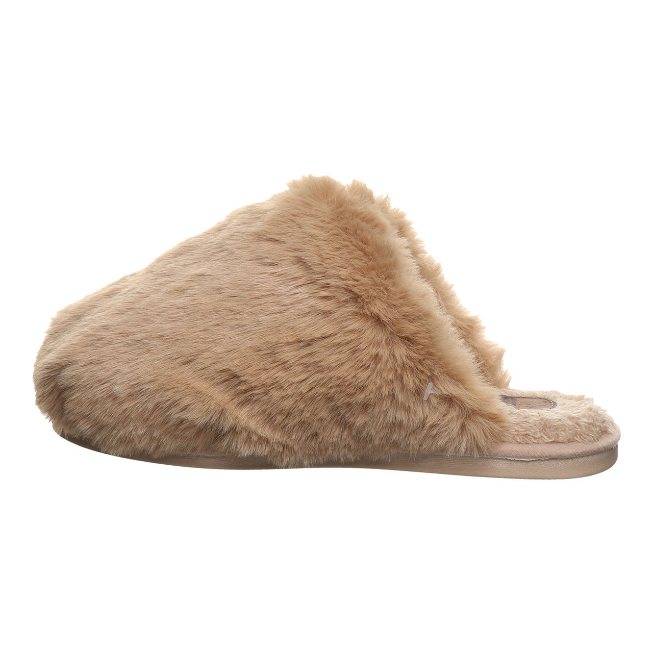Bearpaw Silkie Women's Plush Faux Fur Slippers - Tan - side view