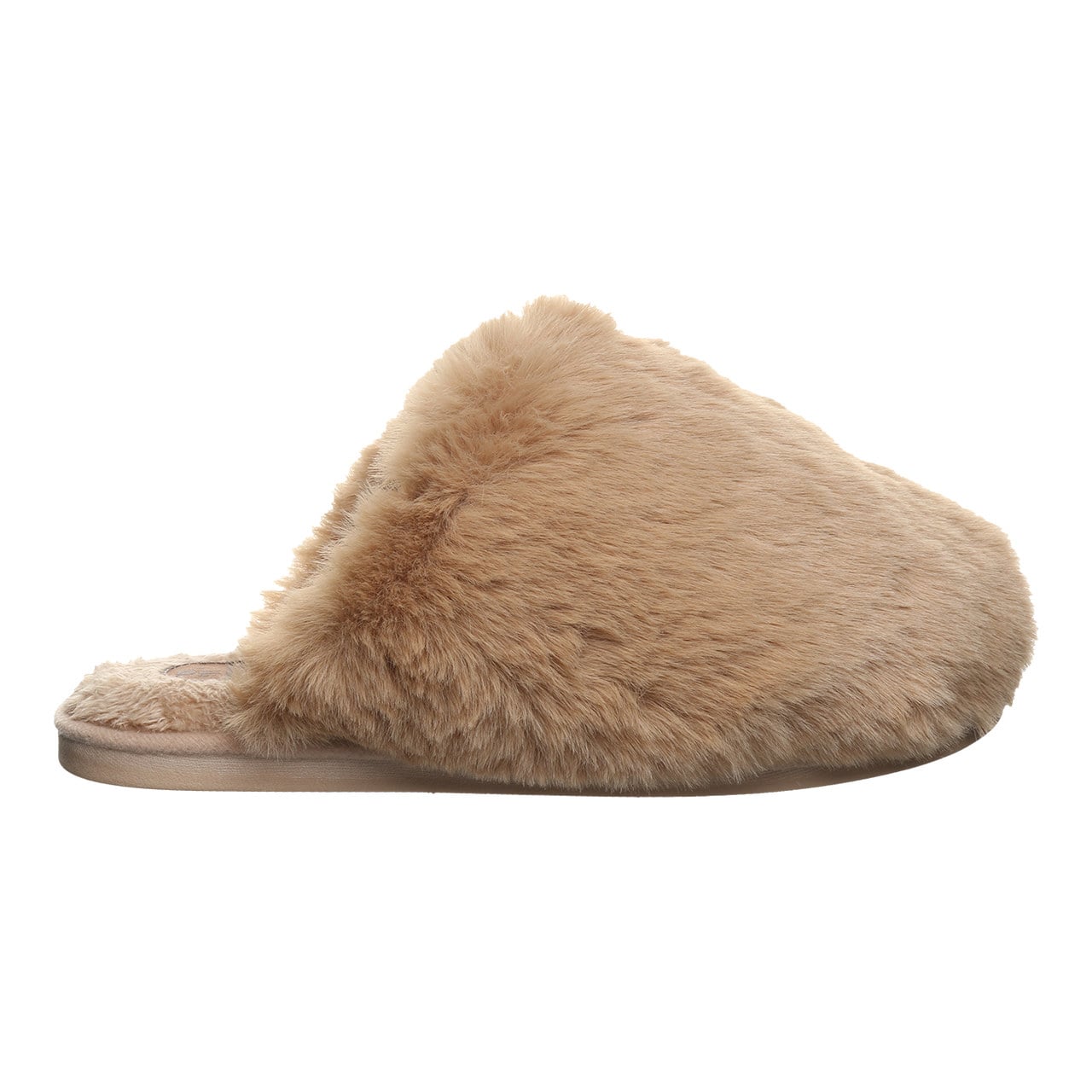 Bearpaw Silkie Women's Plush Faux Fur Slippers - Tan - side view 2