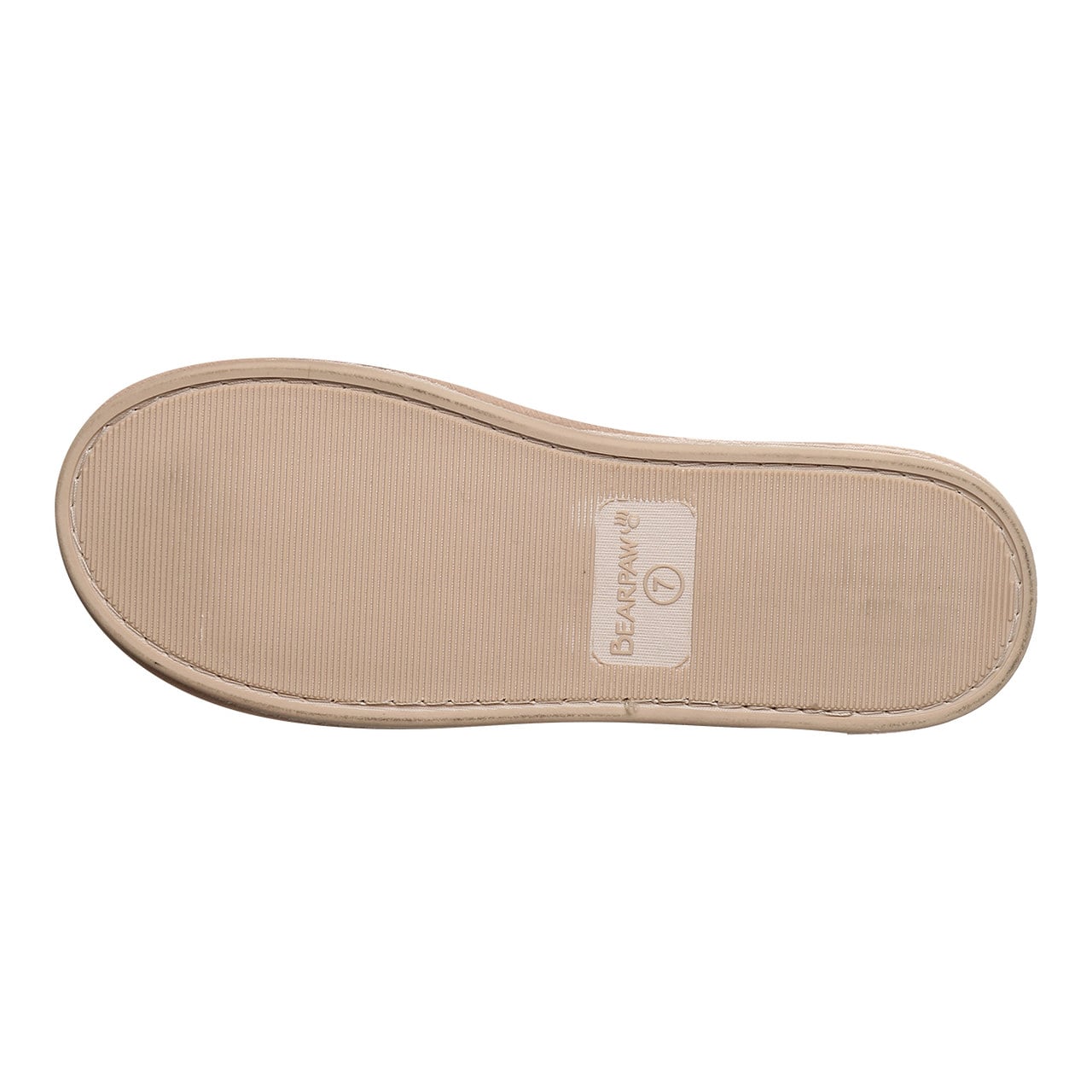Bearpaw Silkie Women's Plush Faux Fur Slippers - Tan - bottom view