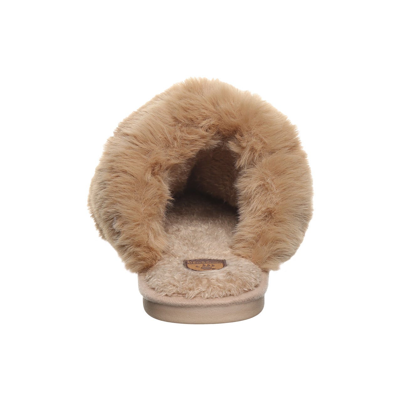 Bearpaw Silkie Women's Plush Faux Fur Slippers - Tan - back view