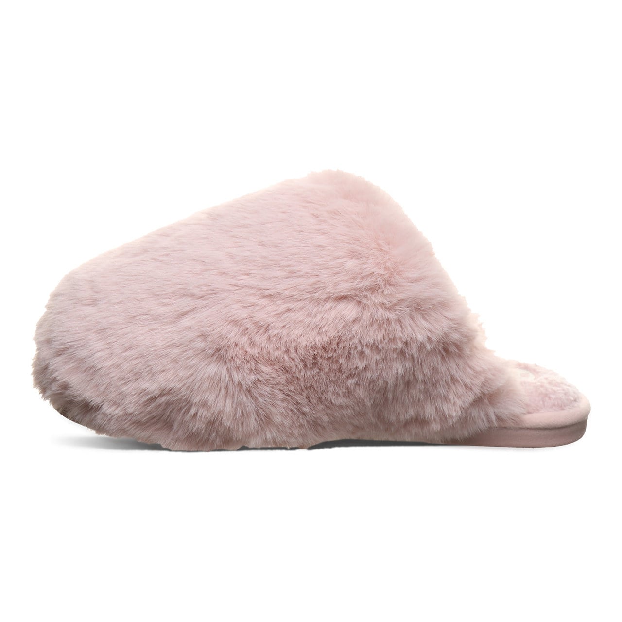 Bearpaw Silkie Women's Plush Faux Fur Slippers - Blush - side view 2