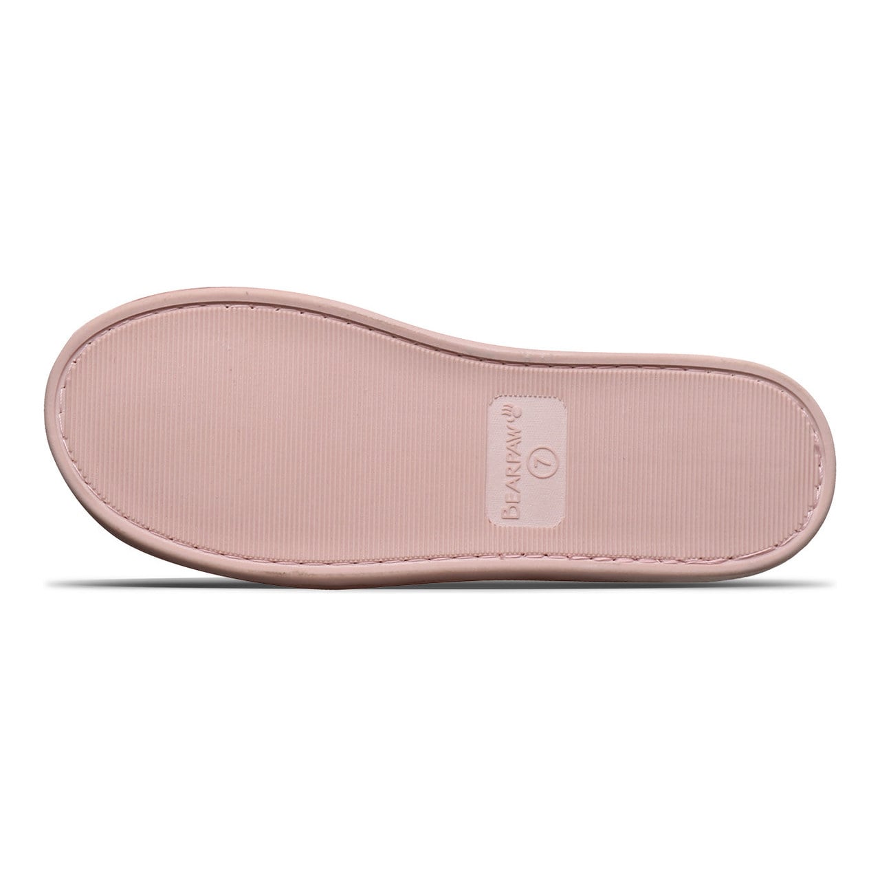 Bearpaw Silkie Women's Plush Faux Fur Slippers - Blush - bottom view