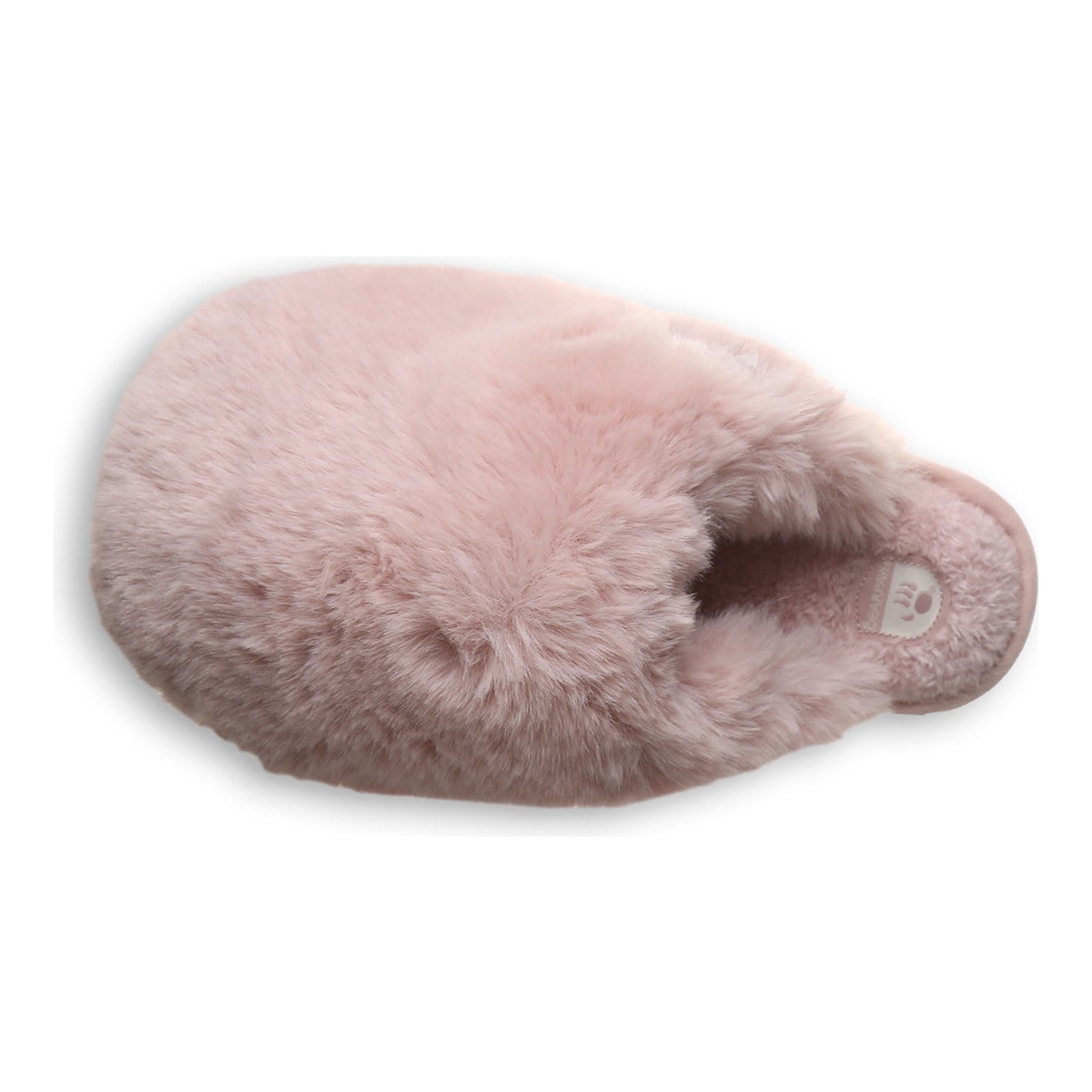 Bearpaw Silkie Women's Plush Faux Fur Slippers - Blush - top view