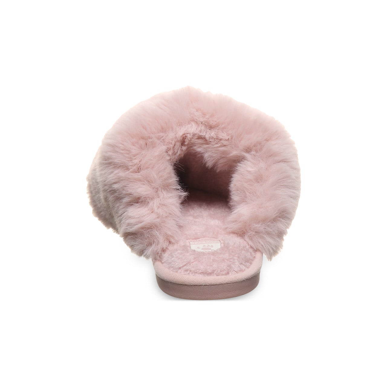 Bearpaw Silkie Women's Plush Faux Fur Slippers - Blush - back view