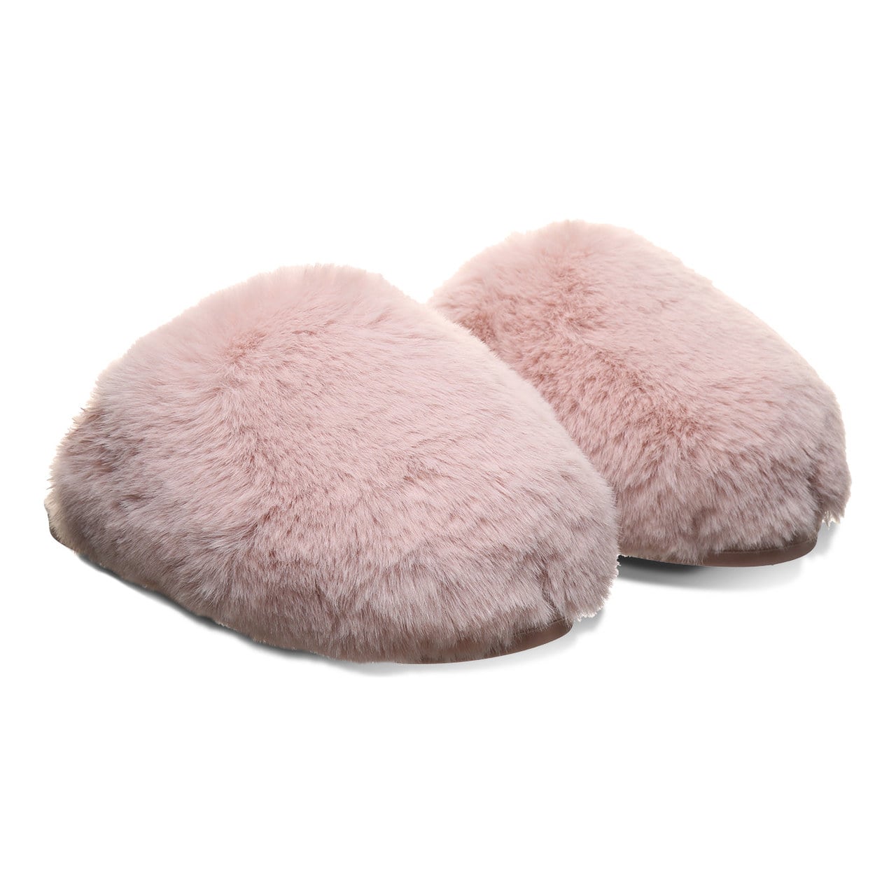 Bearpaw Silkie Women's Plush Faux Fur Slippers - Blush - pair view