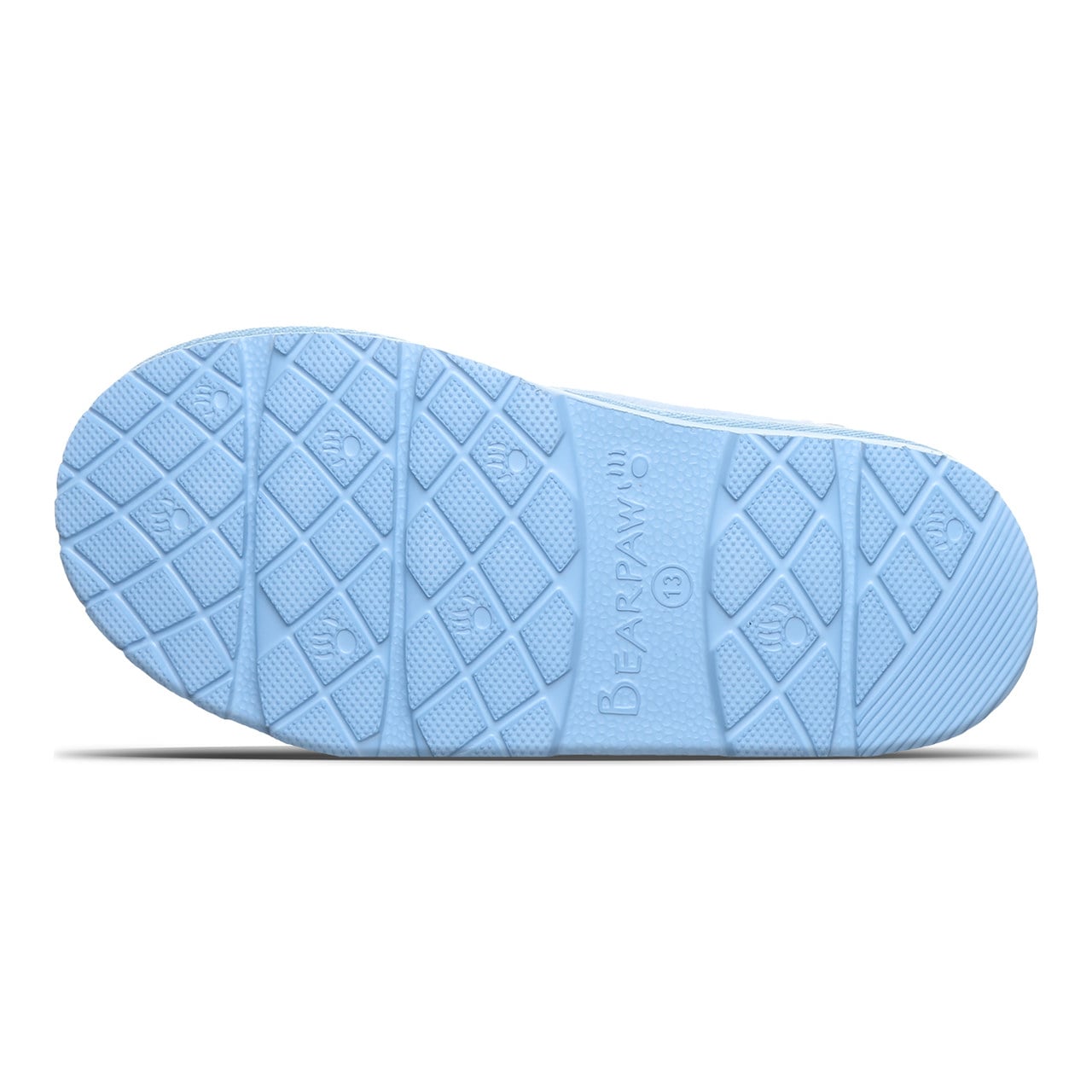Bearpaw Tabitha Youth Kid's Indoor/outdoor Slippers - Blissful Blue - bottom view