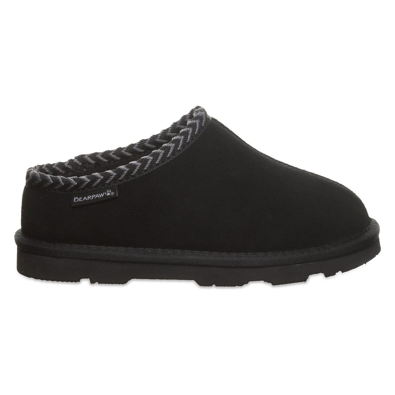 Bearpaw Tabitha Youth Kid's Indoor/outdoor Slippers - Black - angle main