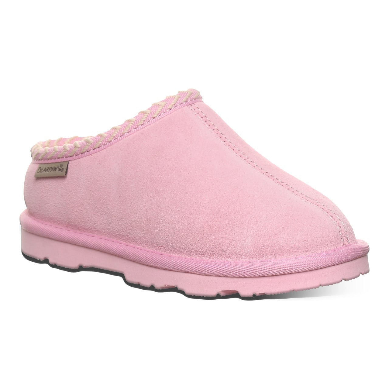Bearpaw Tabitha Youth Kid's Indoor/outdoor Slippers - Prism Pink - angle main