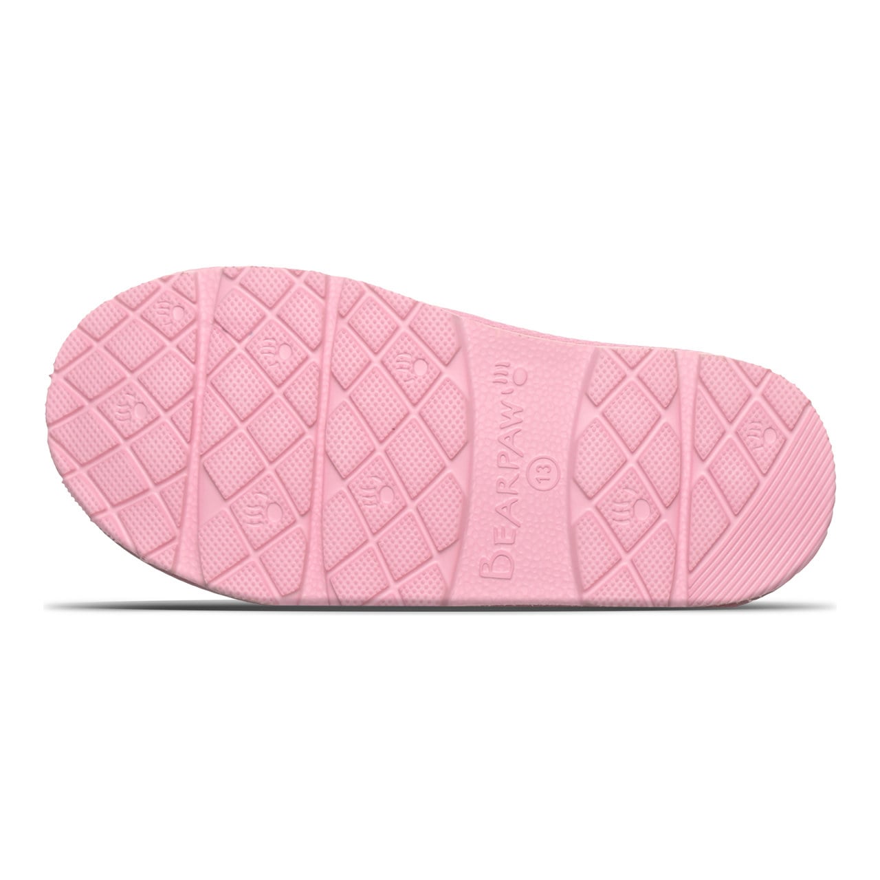 Bearpaw Tabitha Youth Kid's Indoor/outdoor Slippers - Prism Pink - bottom view