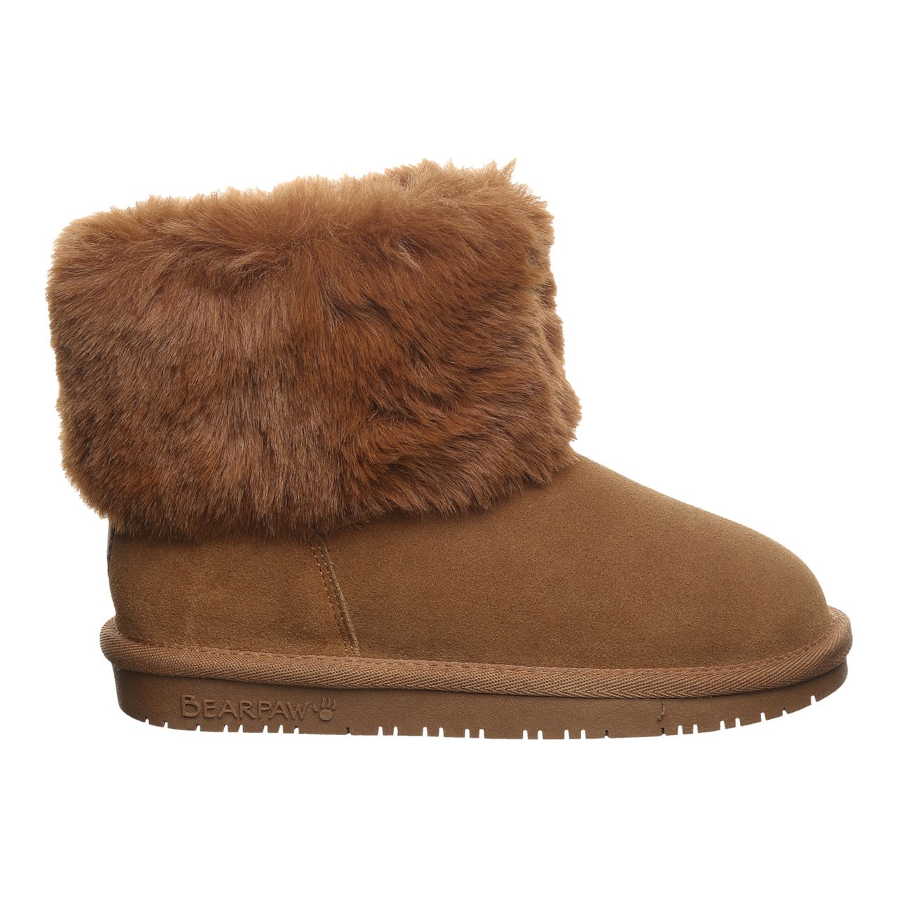 Bearpaw Tahlea Youth Cozy Ankle Boots - Hickory - side view 2