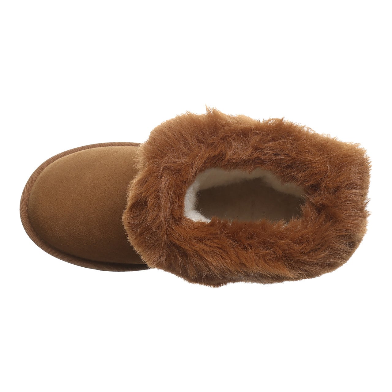 Bearpaw Tahlea Youth Cozy Ankle Boots - Hickory - top view