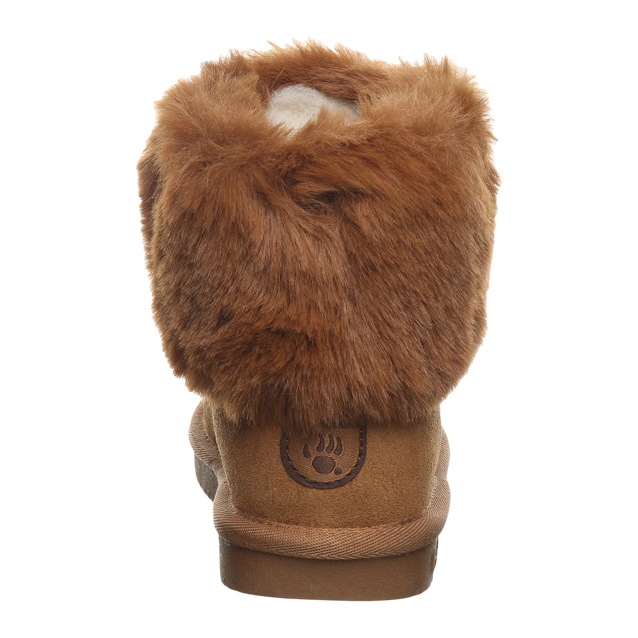 Bearpaw Tahlea Youth Cozy Ankle Boots - Hickory - back view