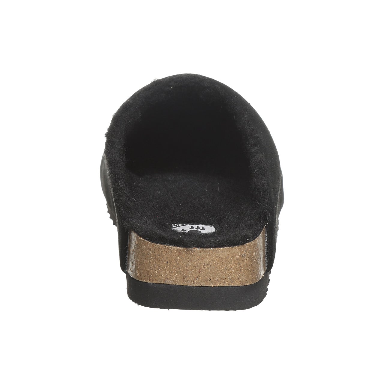 Bearpaw Trinity Luxe Women's Cozy Slip-On Clog Shoes - Black - back view