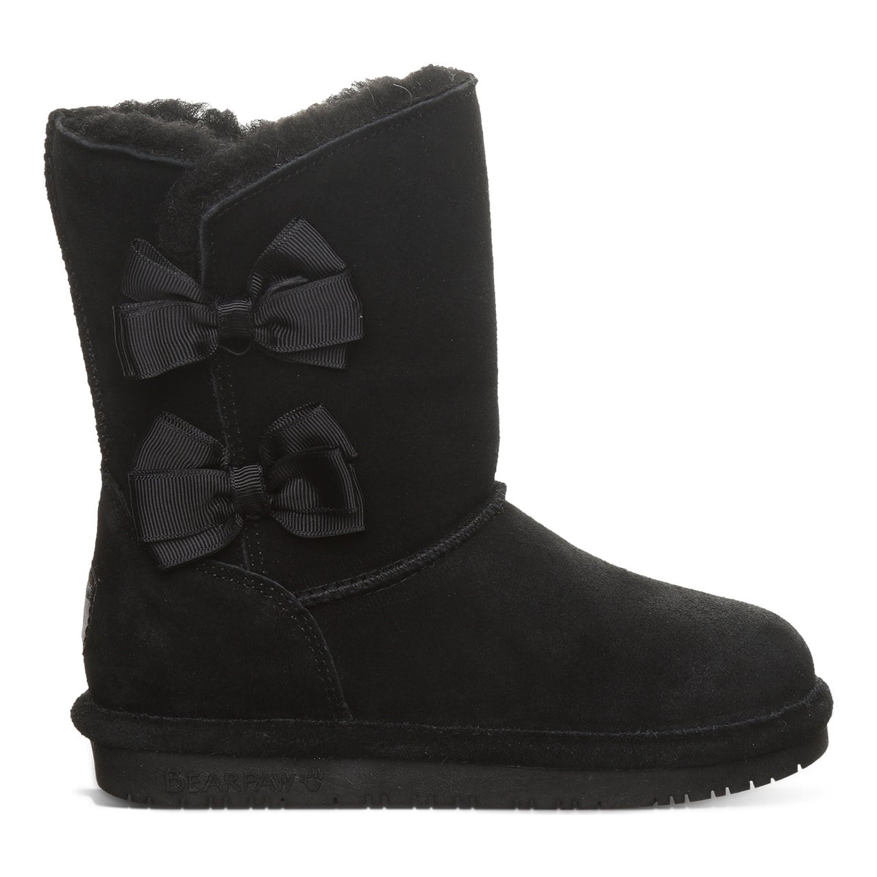 Bearpaw Zaria Youth Pull-On Boots - Black - side view 2