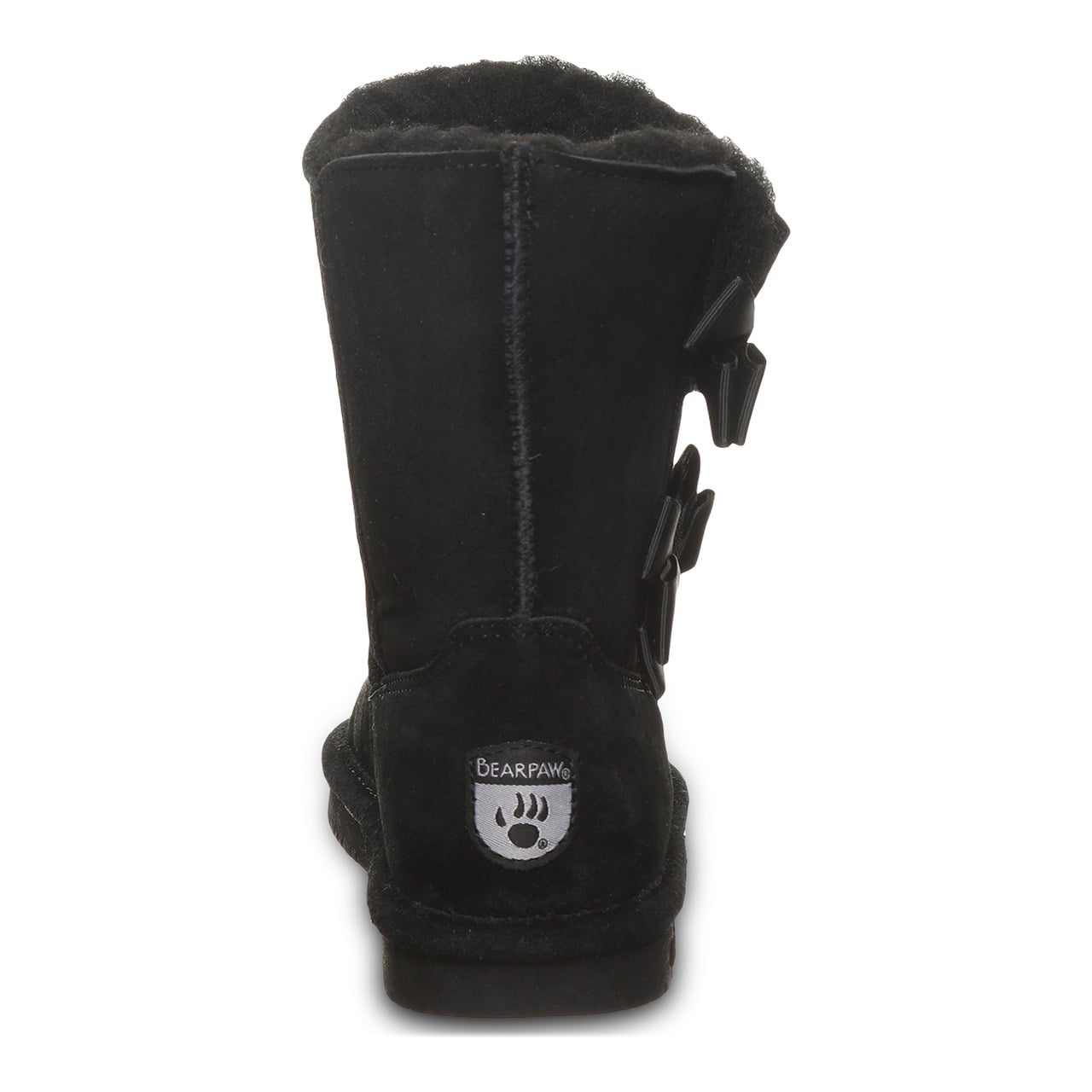 Bearpaw Zaria Youth Pull-On Boots - Black - back view