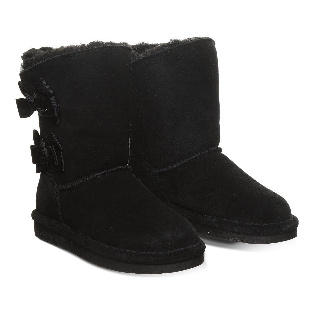 Bearpaw Zaria Youth Pull-On Boots - Black - pair view