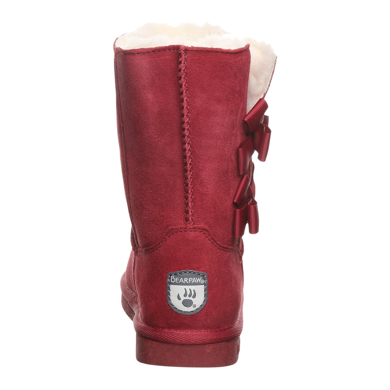 Bearpaw Zaria Youth Pull-On Boots - Cranberry - back view