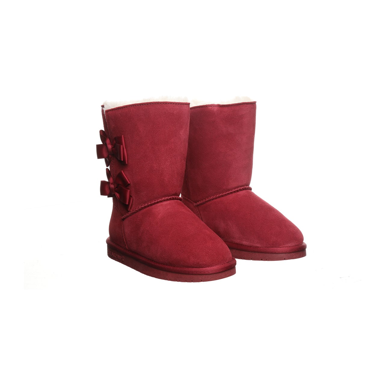 Bearpaw Zaria Youth Pull-On Boots - Cranberry - pair view