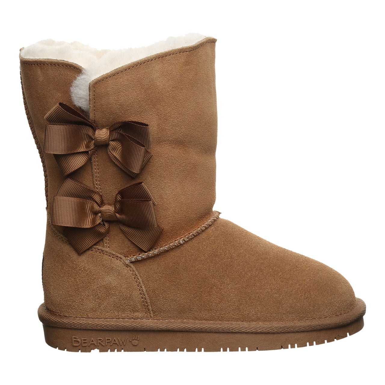 Bearpaw Zaria Youth Pull-On Boots - Hickory - side view 2