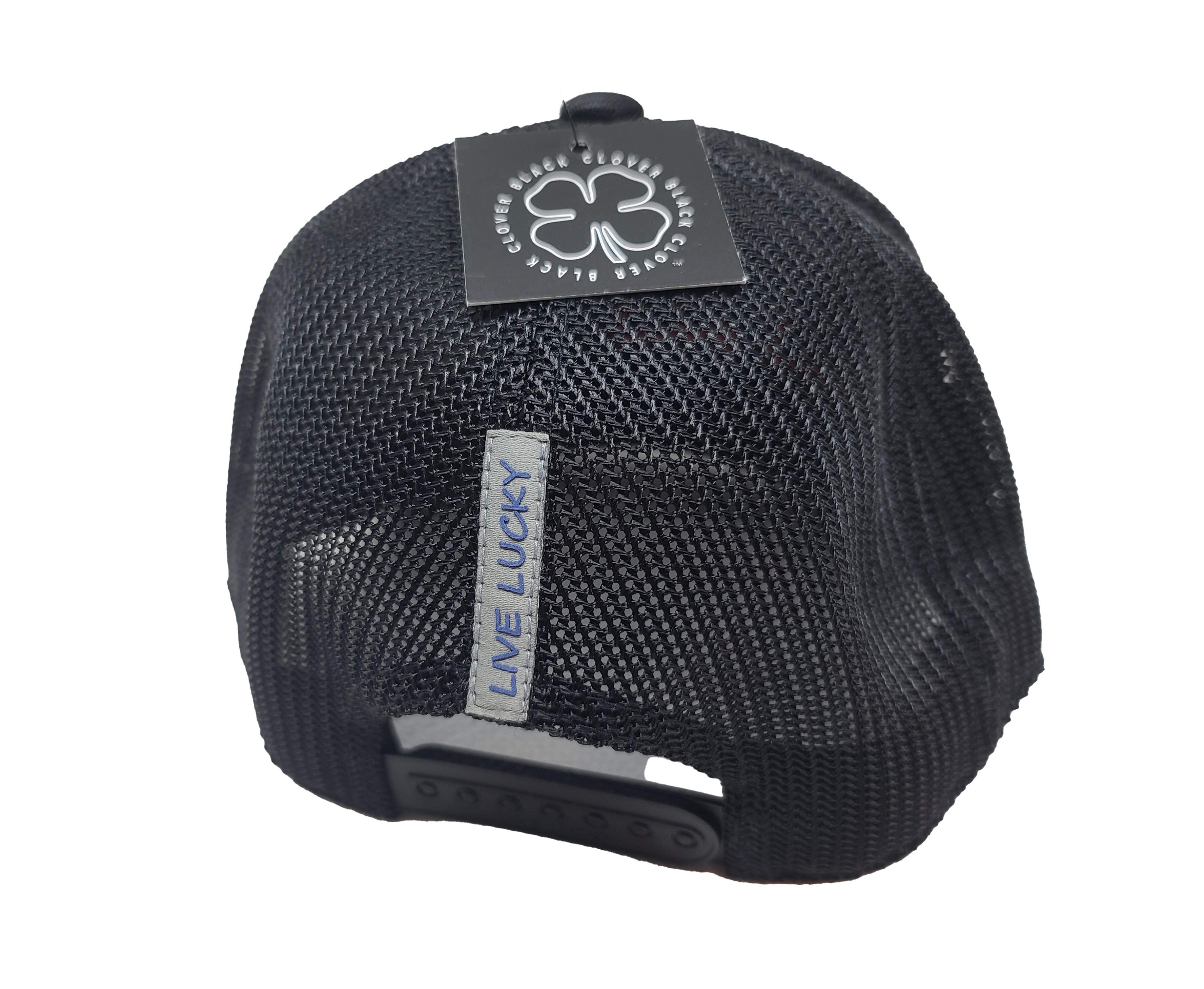 Black Clover Headline Adjustable Snapback Hat - Leather Patch - snapback back Black/Black