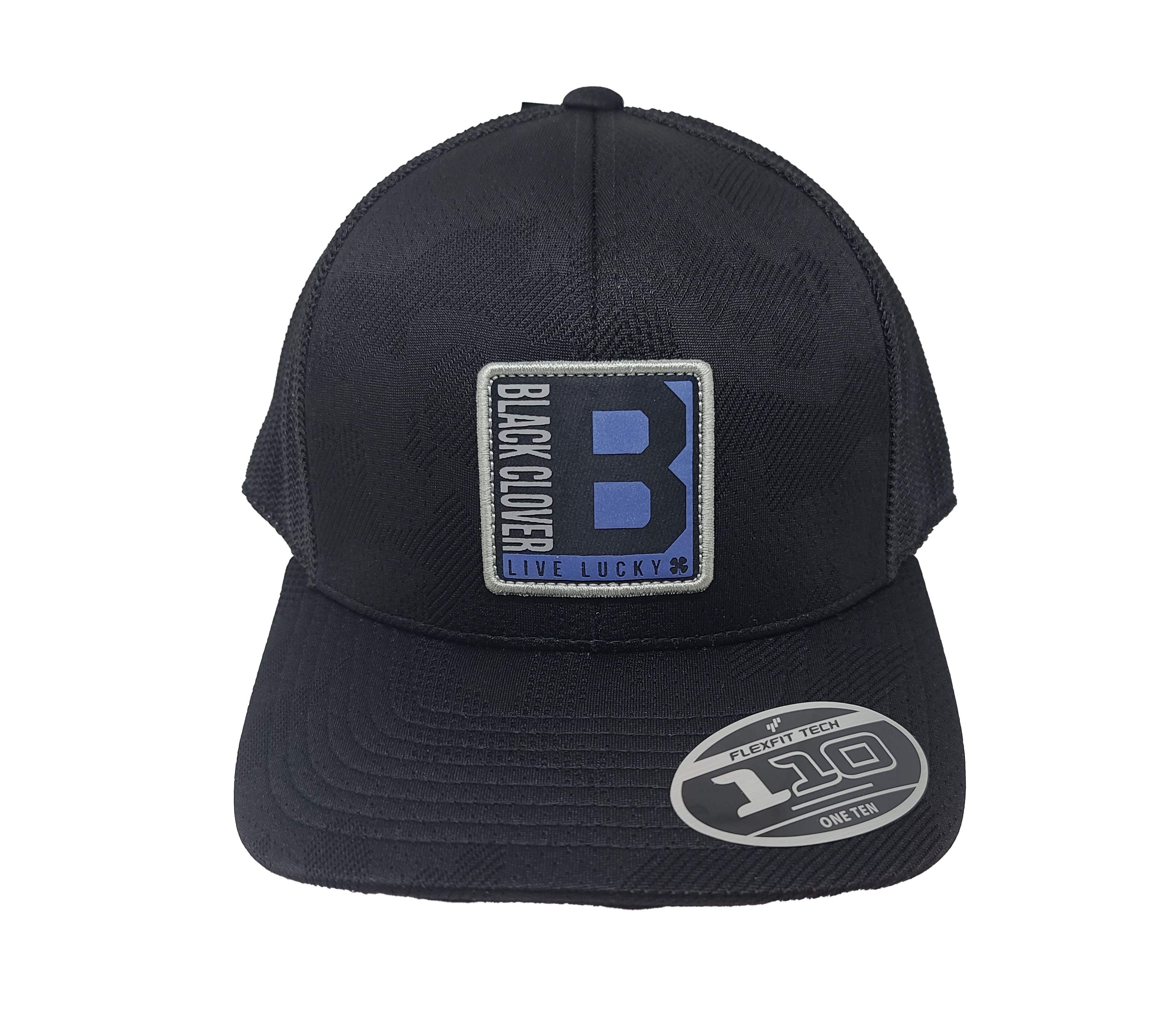 Black Clover Headline Adjustable Snapback Hat - Leather Patch