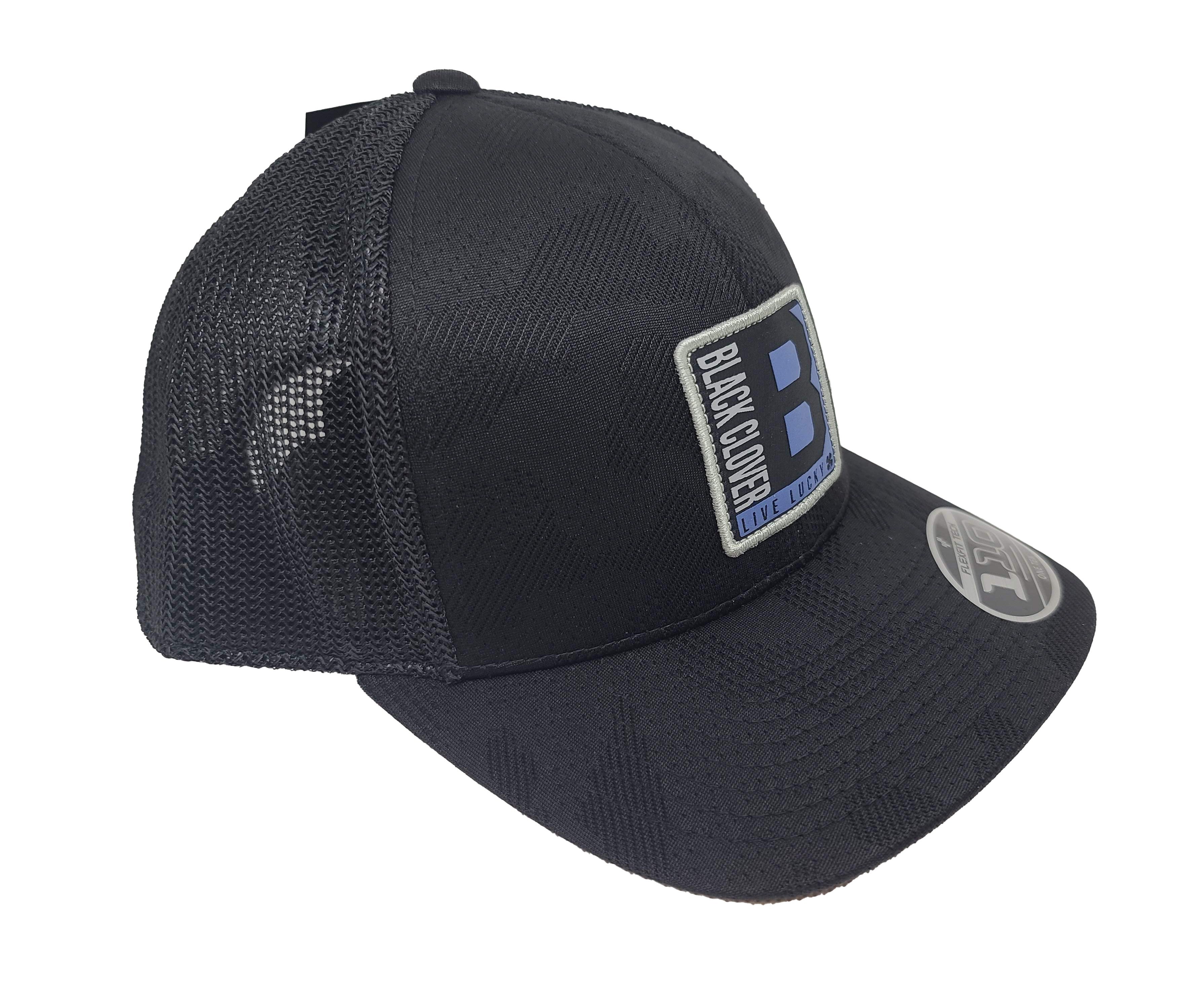Black Clover Headline Adjustable Snapback Hat - Leather Patch