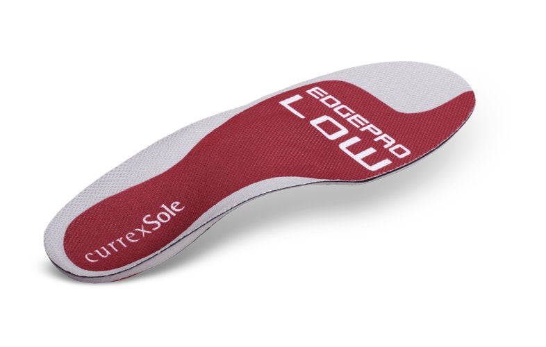 CurrexSole EdgePro Insoles for Ski, Hiking, Golf - Low Arch - Red