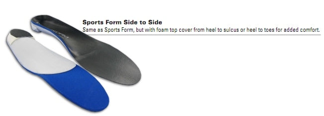 Custom Sports Orthotics with extra foam cushion - Sports Orthotics with Foam