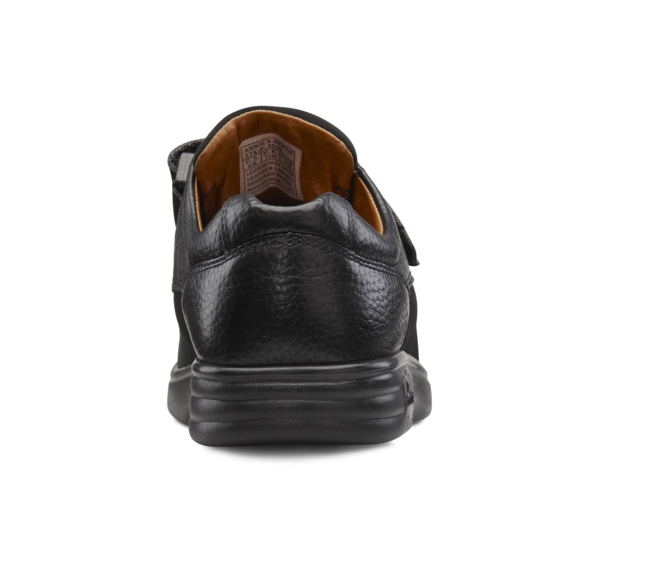 Dr. Comfort Annie X Women's Double Depth Casual Shoe - Black - heel_view