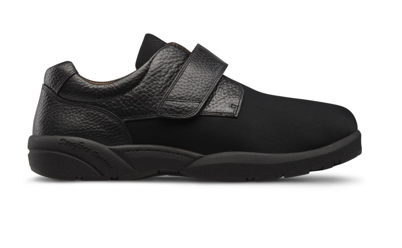 Dr. Comfort Brian X Men's Casual Strap Shoe - Black - right_view