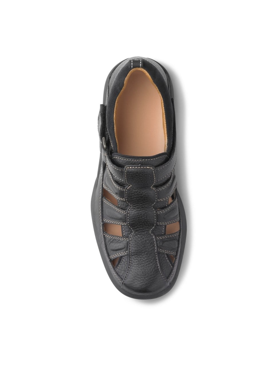 Dr. Comfort Fisherman Men's Casual Shoe - Black - overhead_view