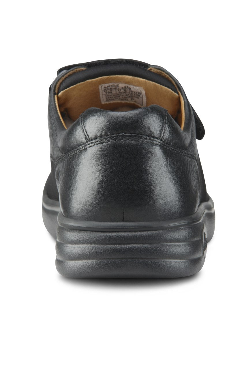 Dr. Comfort Annie Women's Casual Shoe - Black - heel_view