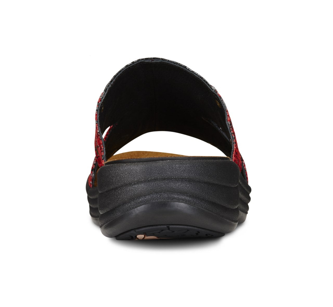 Dr. Comfort Karen Women's Sandals - Red Combo - heel_view