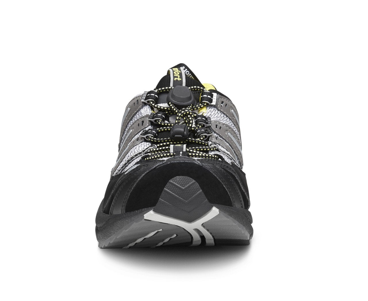 Dr. Comfort Performance Men's Athletic Shoe - Yellow/Grey - front_toe