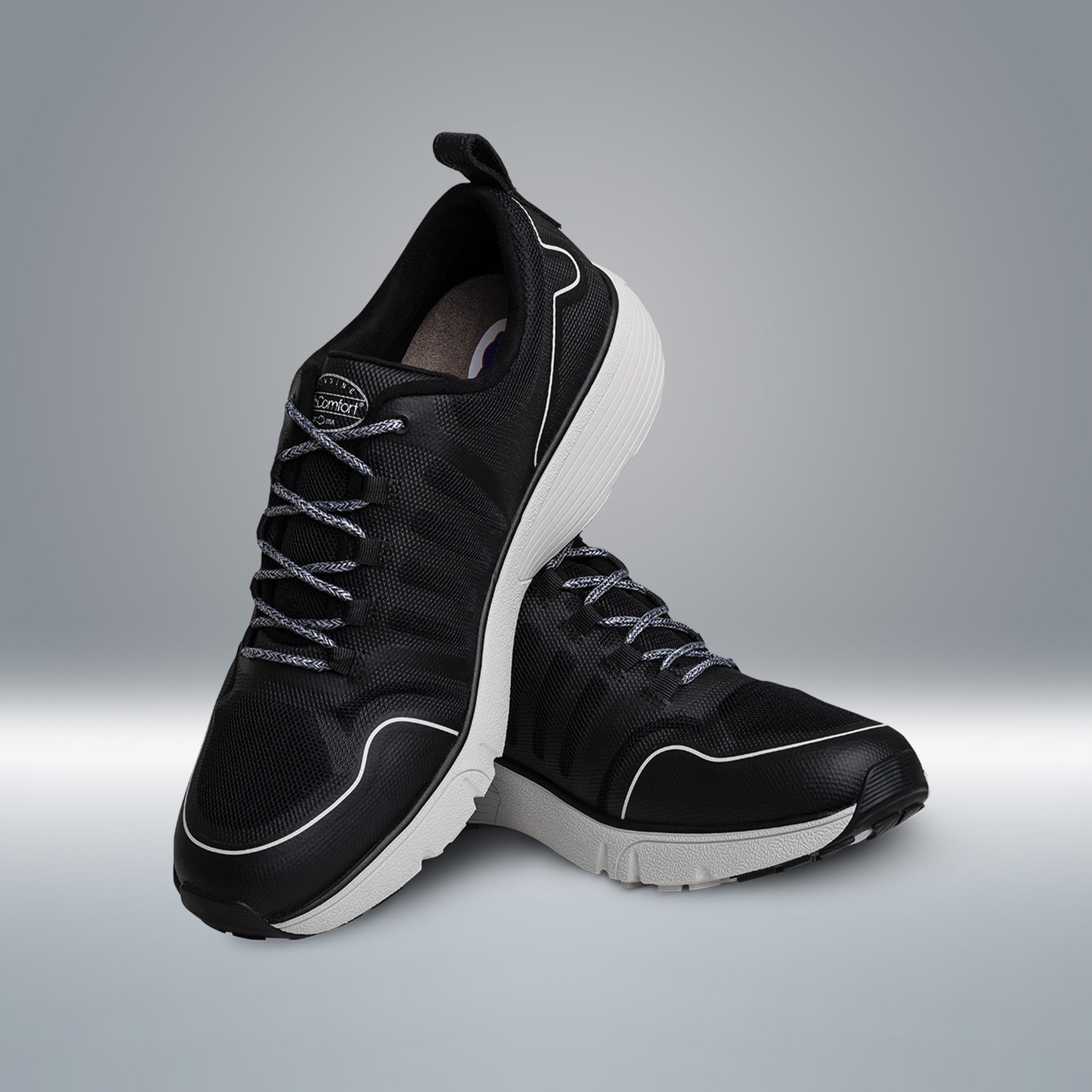 Dr. Comfort Gordon Walking Shoe Men's - Black - manufacturer gallery view 2