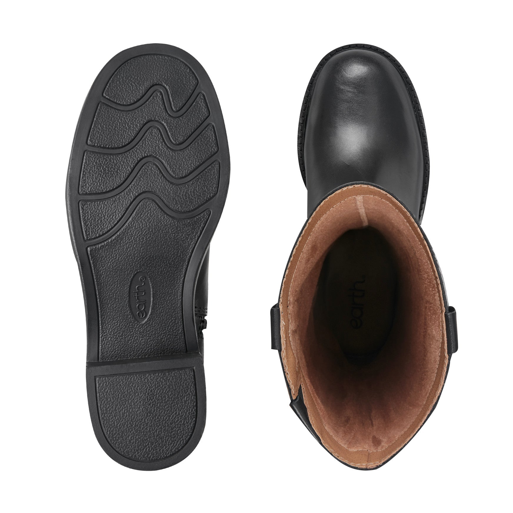 Earth Derran Women's Arch Support Leather Riding Boots - Black Leather - View 5