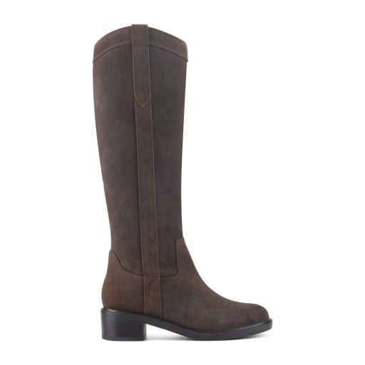 Earth Derran Dark Brown Suede shoe, view 2