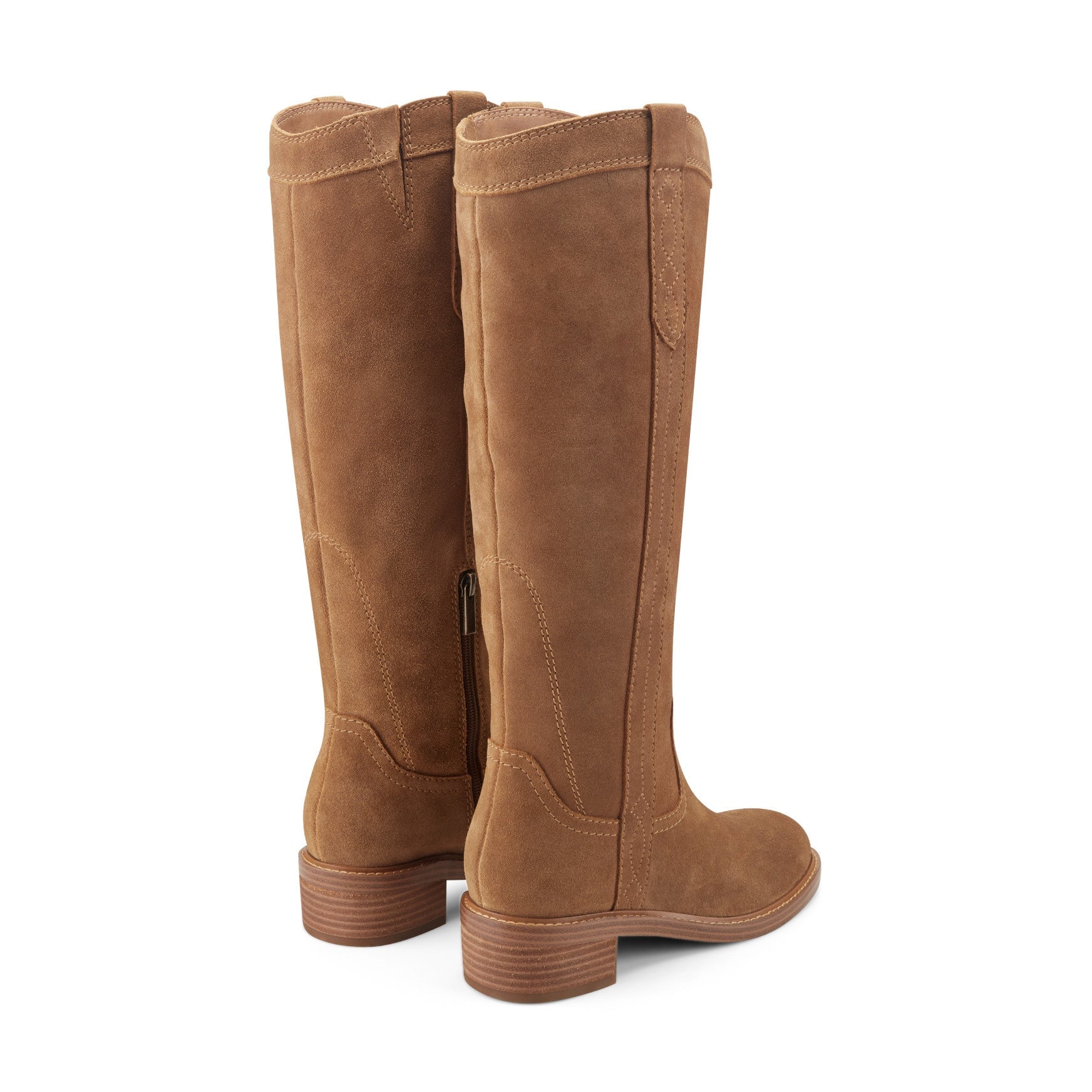 Earth Derran Women's Arch Support Riding Boots - Medium Natural Suede - View 3