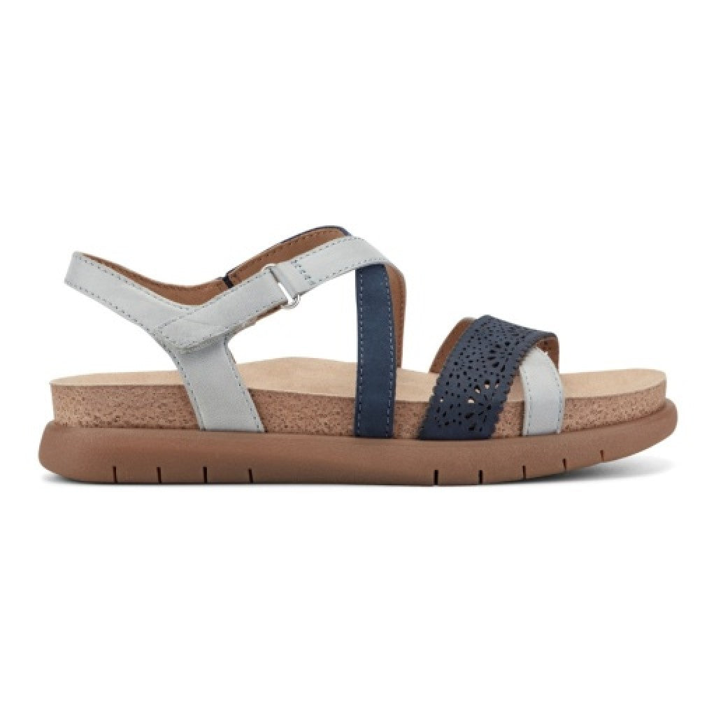 Earth Athena Strappy Sandal Cushioned Support Women's Casual Sandal - Dark Blue - 2