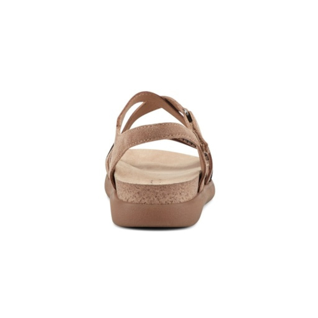 Earth Athena Strappy Sandal Cushioned Support Women's Casual Sandal - Medium Brown - 3