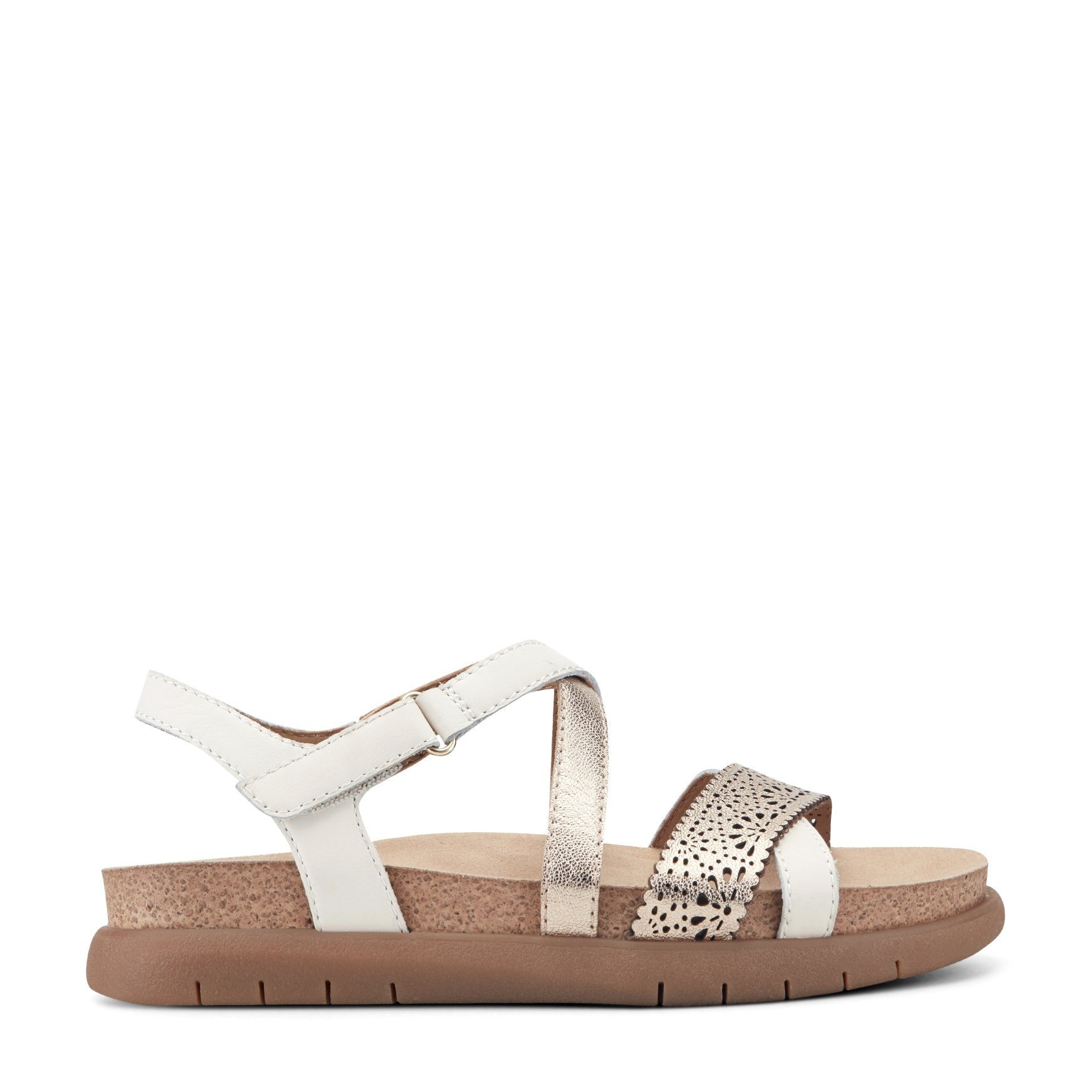 Rose Gold/cream Leather