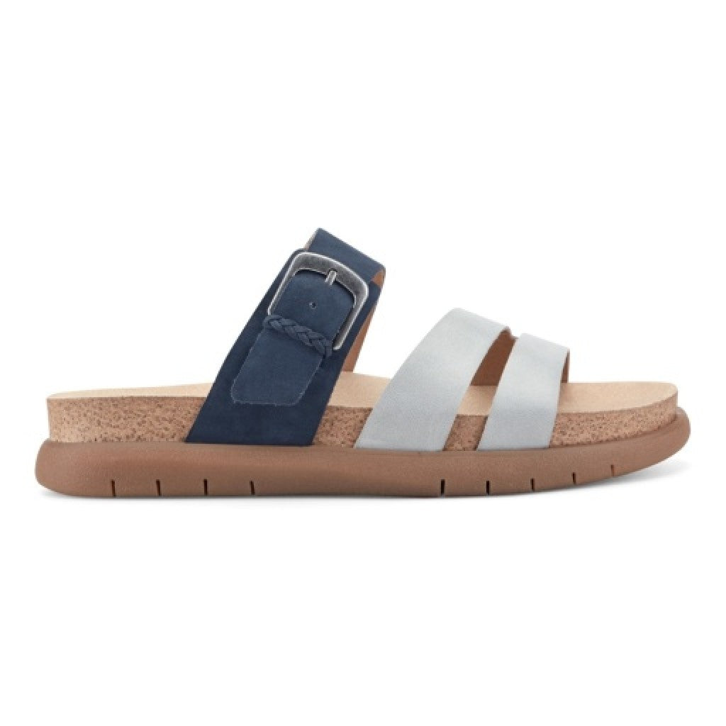 Earth Ayden Strappy Slip-on Sandal Cushioned Arch Support Women's Casual Sandal - Dark Blue - 2