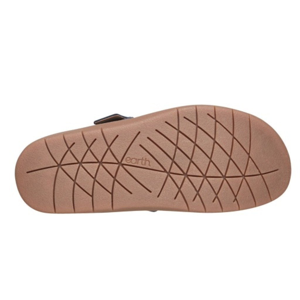 Earth Ayden Strappy Slip-on Sandal Cushioned Arch Support Women's Casual Sandal - Dark Blue - 4