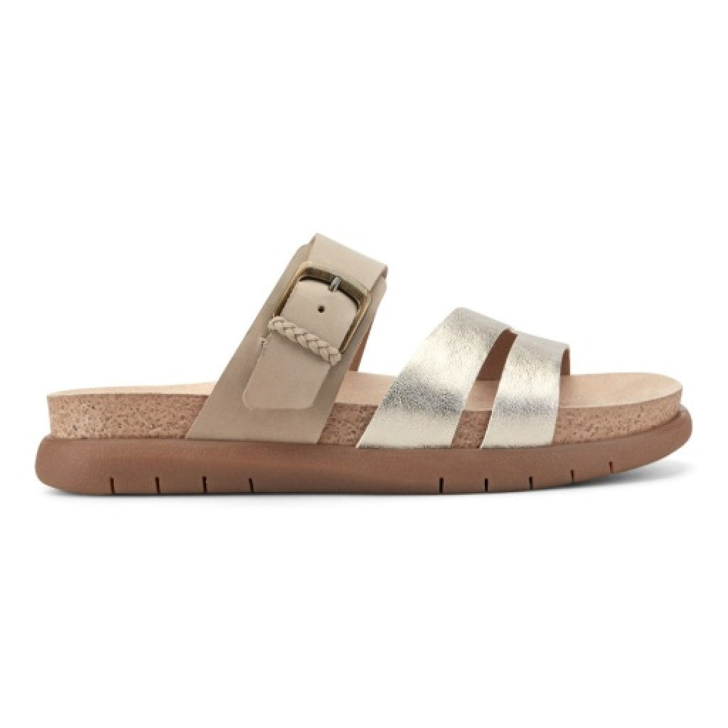 Earth Ayden Strappy Slip-on Sandal Cushioned Arch Support Women's Casual Sandal - Taupe - 2
