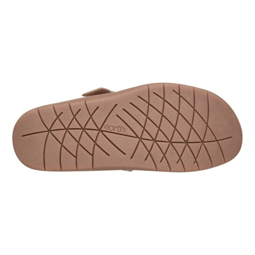 Earth Ayden Strappy Slip-on Sandal Cushioned Arch Support Women's Casual Sandal - Taupe - 4