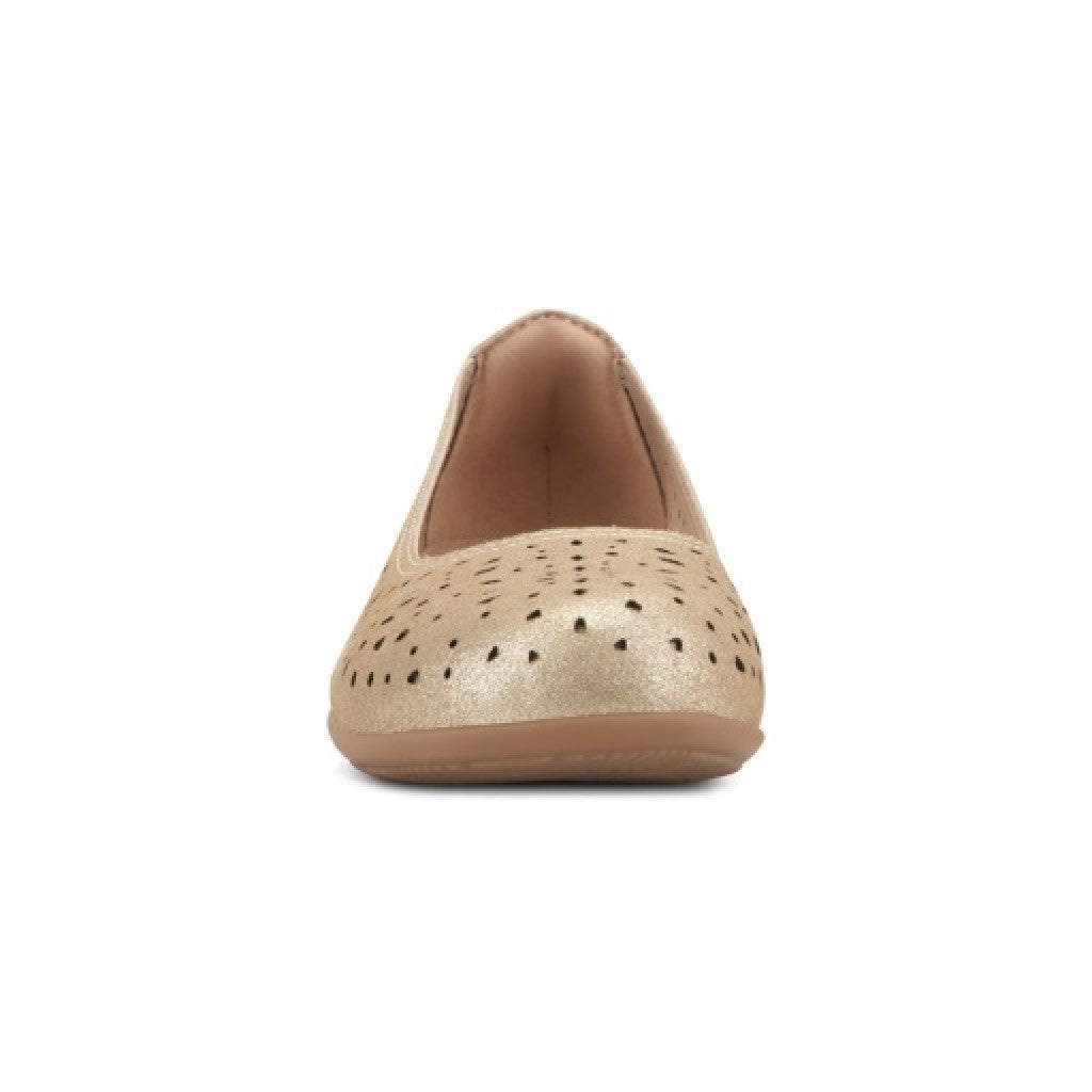 Earth Bentlee Leather Ballet Casual Cushioned Arch Support Women's Flats - Gold - 3