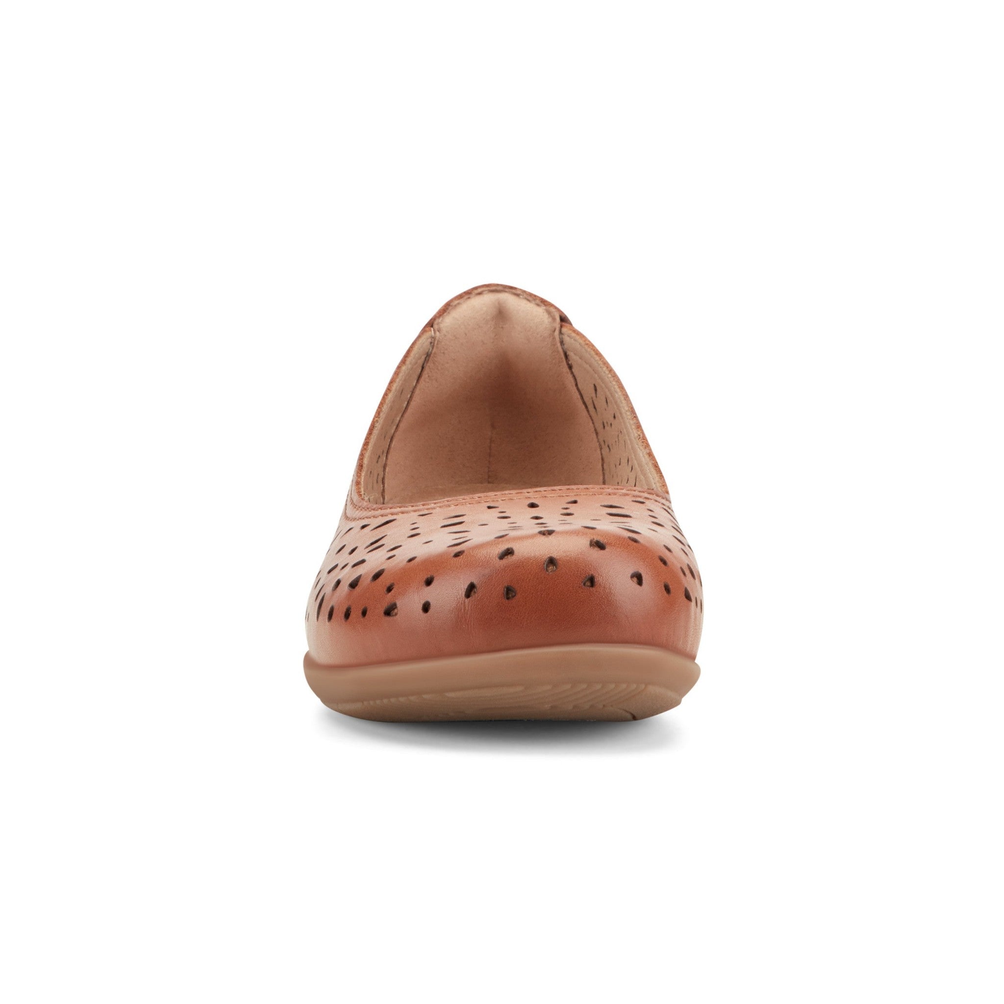 Earth Bentlee Leather Ballet Casual Cushioned Arch Support Women's Flats - Light Brown Leather - 3